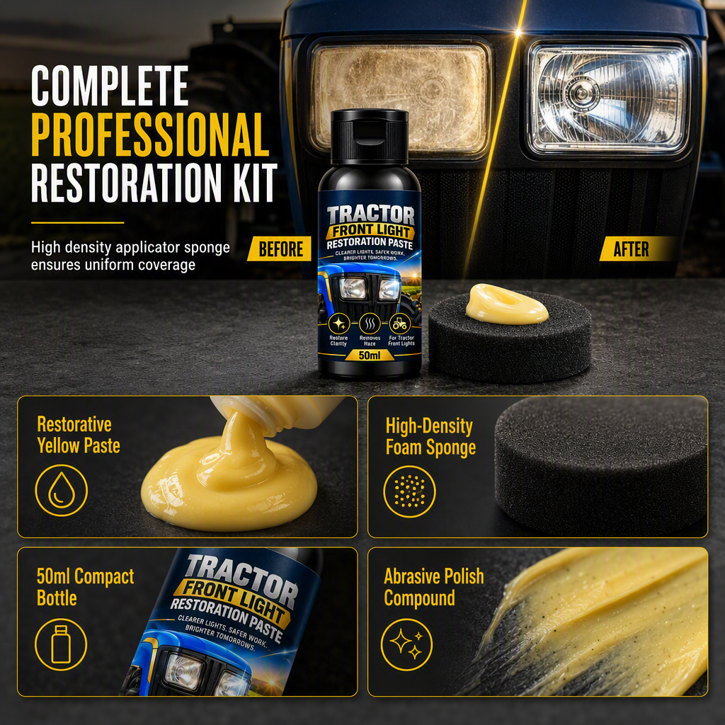 Agricultural Tractor and Vehicle Headlight Restoration Cream