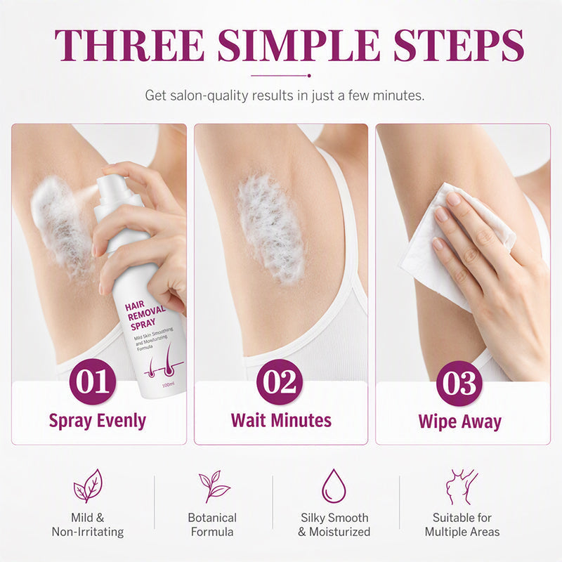 ✨HOT SALE! Painless Hair Removal Spray for Smooth Silky Skin 🧴💆‍♀️