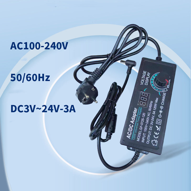 ⚡ LIMITED-TIME 50% OFF! ⏰ Adjustable 3V-24V 3A Universal AC/DC Power Adapter With Digital Display 🔋