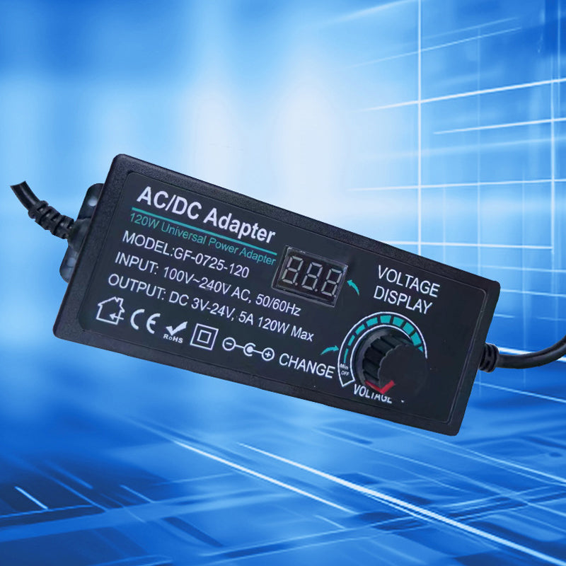 ⚡ LIMITED-TIME 50% OFF! ⏰ Adjustable 3V-24V 3A Universal AC/DC Power Adapter With Digital Display 🔋