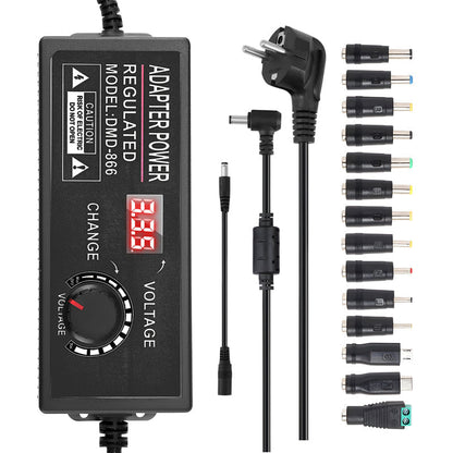 ⚡ LIMITED-TIME 50% OFF! ⏰ Adjustable 3V-24V 3A Universal AC/DC Power Adapter With Digital Display 🔋