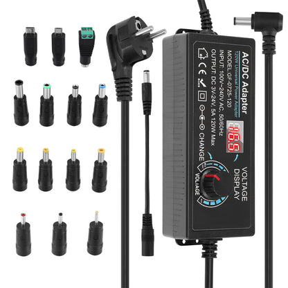 ⚡ LIMITED-TIME 50% OFF! ⏰ Adjustable 3V-24V 3A Universal AC/DC Power Adapter With Digital Display 🔋