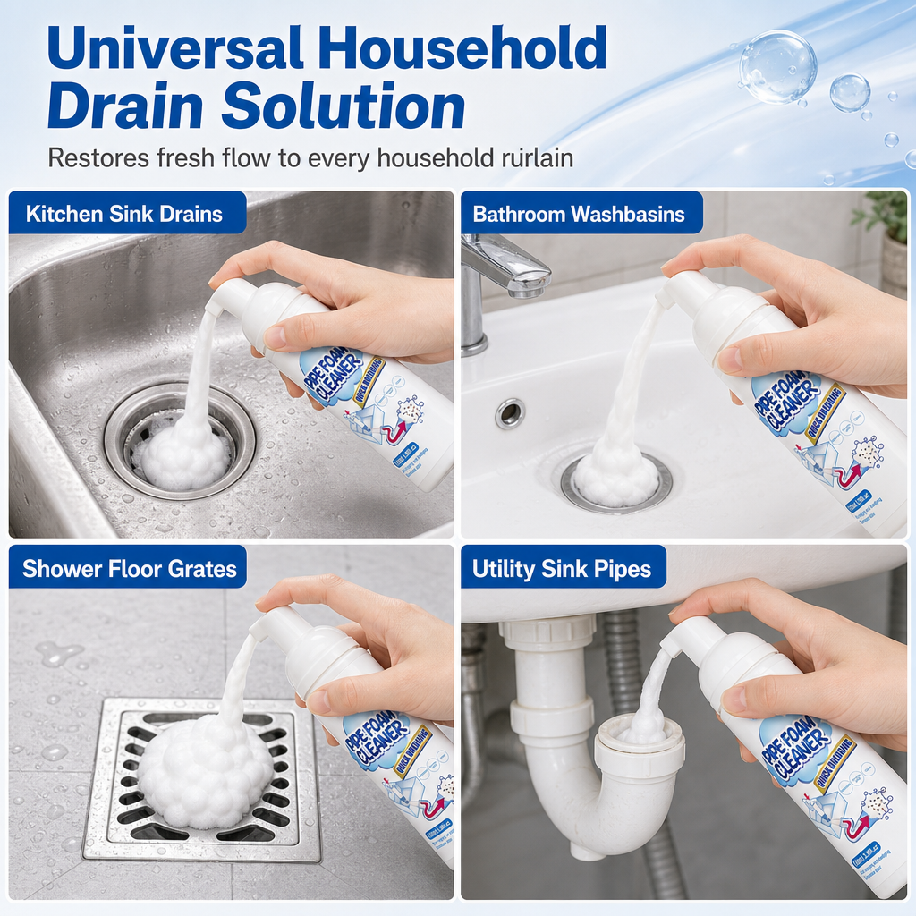 Household Pipe Foam Cleaner & Deodorizer