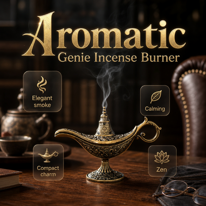 🪔 LIMITED-TIME 50% OFF! ⚡ Retro Aladdin Magic Lamp Incense Burner, Vintage Aroma Diffuser ✨