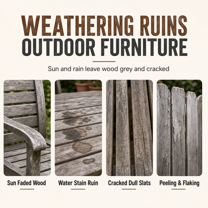 🪵✨ Brown Wood Touch-Up Spray – Refresh Faded Outdoor Furniture