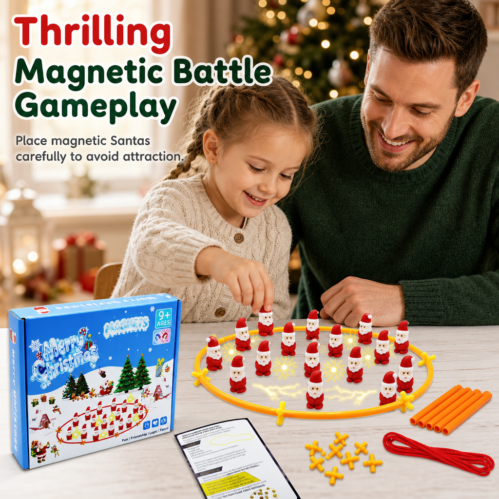 Christmas Santa Claus Magnetic Chess Board Game