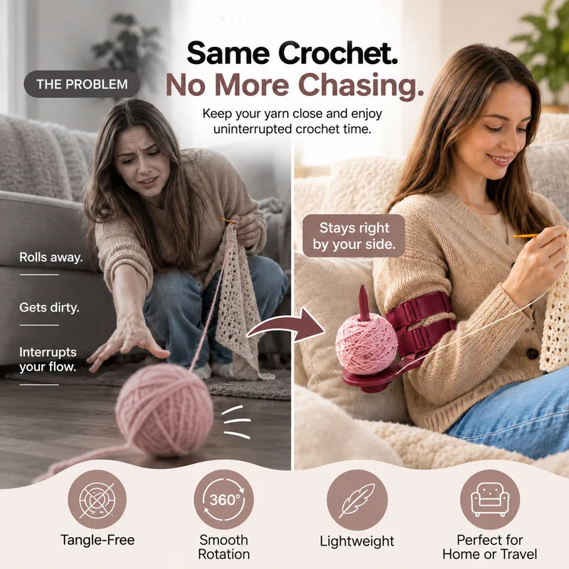 🧶Wearable Arm Yarn Holder with Adjustable Dual Straps