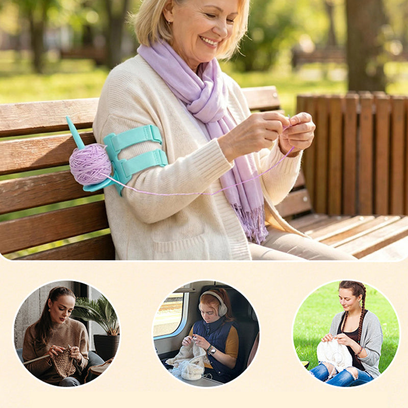 🧶Wearable Arm Yarn Holder with Adjustable Dual Straps