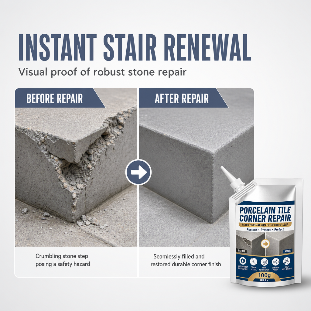 Waterproof Tile & Stone Corner Repair Filler