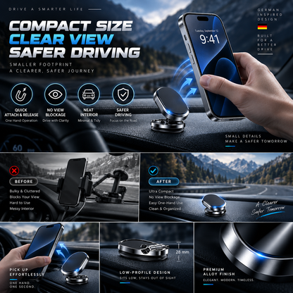 Rotatable Folding Magnetic Car Phone Mount