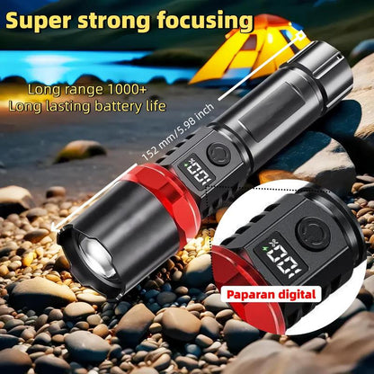 Rechargeable Laser Flashlight with Digital Display