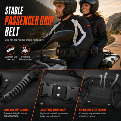 ⏳ Time-Limited Deal: Motorcycle Passenger Grab Belt 🏍️