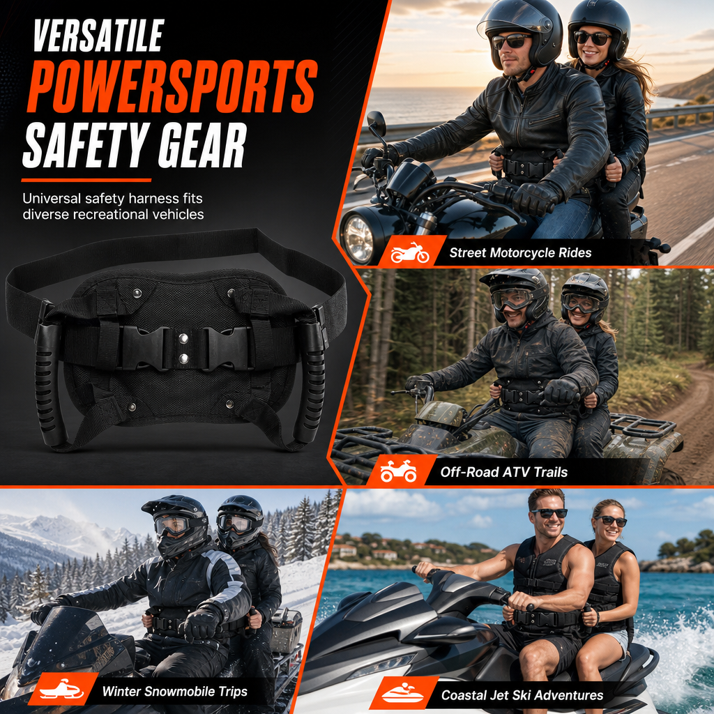 ⏳ Time-Limited Deal: Motorcycle Passenger Grab Belt 🏍️
