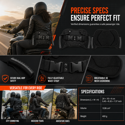 ⏳ Time-Limited Deal: Motorcycle Passenger Grab Belt 🏍️