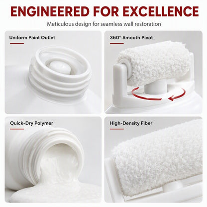 🧱🖌️✨Waterproof Wall Repair Paste with Integrated Small Roller Brush