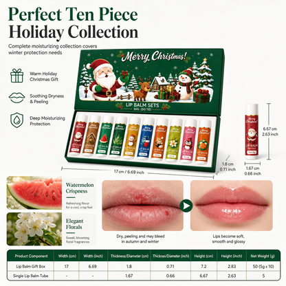 🎄💋Christmas Moisturizing Lip Balm Set – Hydrating, Long-Lasting, Perfect Holiday Gift