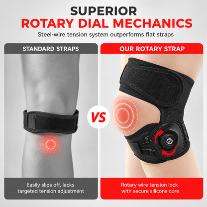 🥳2026 HOT SALE🥳💞50K+ SOLD! 🦵🔒 50% OFF! Adjustable Silicone Patella Stabilizer Strap – dial-adjusted steel wire compression, shock-absorbing pad & breathable dual strap. Stable knees for running & tennis! 🛡️💪
