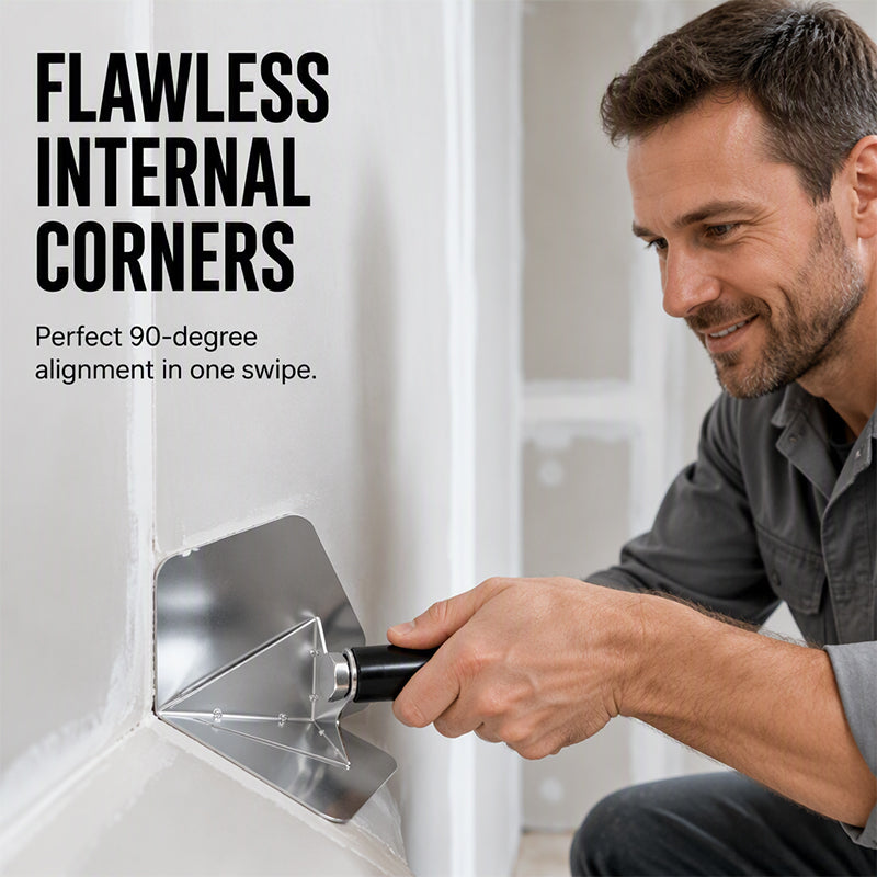 🧱 LIMITED-TIME 50% OFF! 🛠️ Stainless Steel Corner Trowel – Precise Corner Finishing, Anti-Rust, Ergonomic Handle ✨