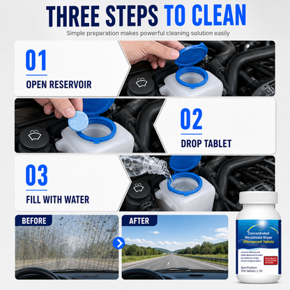 🚗 Windshield Washer Tablets | 350-Piece Bottle