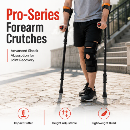 💪 Folding Forearm Crutches – Non-slip & mobility aid ✨