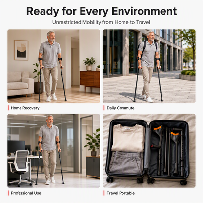 💪 Folding Forearm Crutches – Non-slip & mobility aid ✨