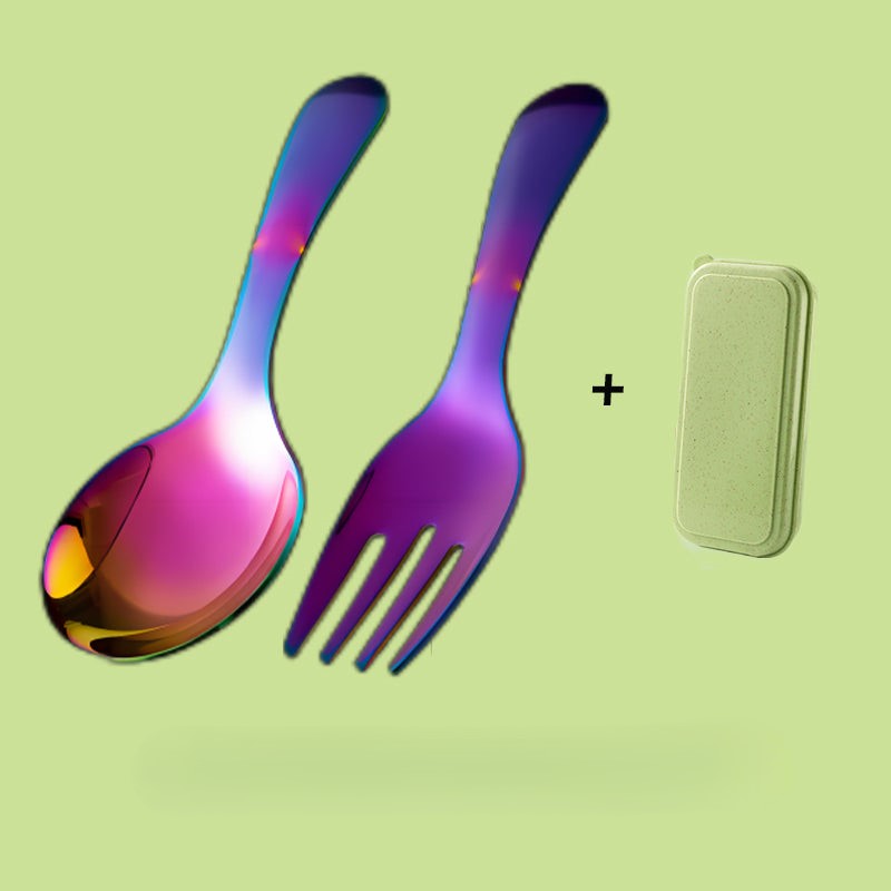 🍱 Short Cutlery Set That Fits Right in Your Lunch Box – Spoon and Fork in 304 Stainless Steel🥄l