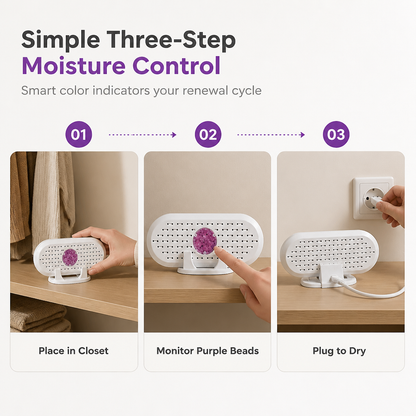 ⏳🔥LIMITED-TIME 50% OFF! ⏰Mini Reusable Household Dehumidifier.
