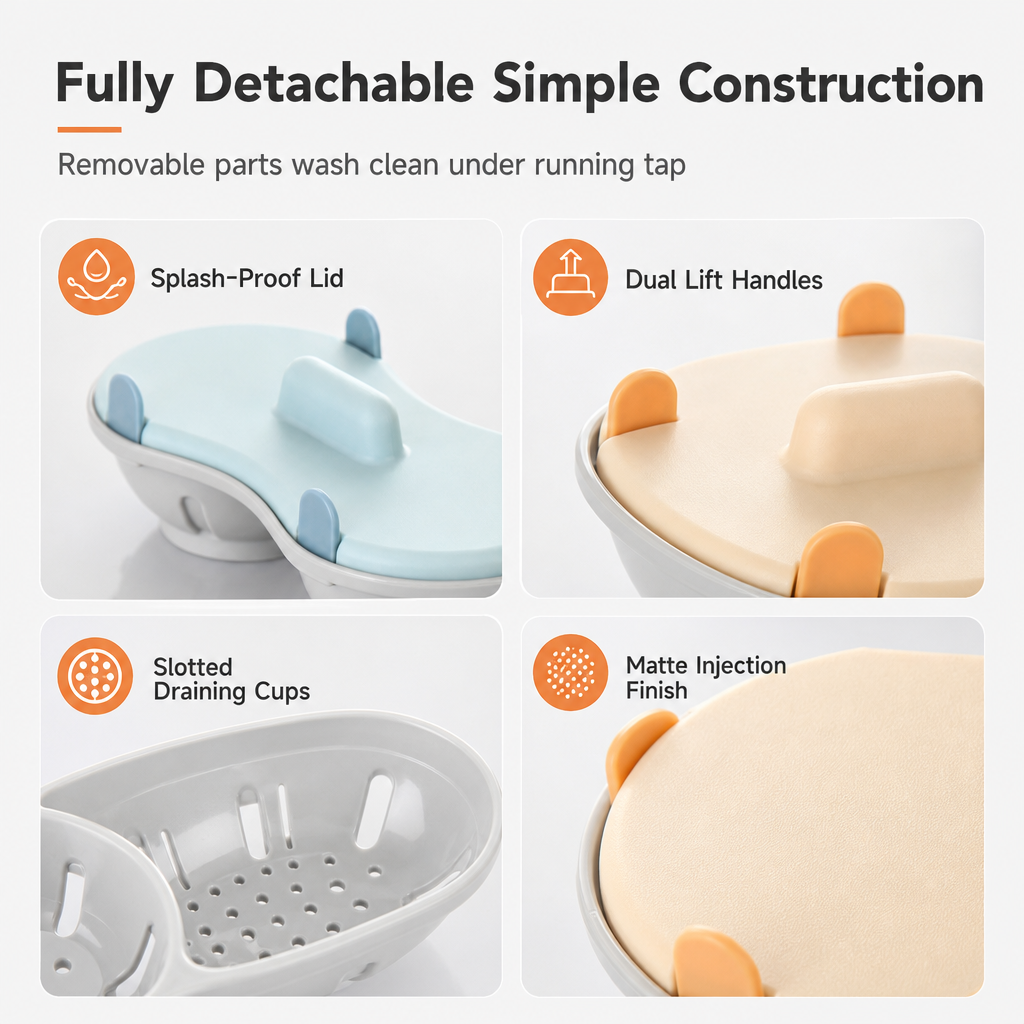 🍳 Dual-Compartment Microwave Egg Poacher