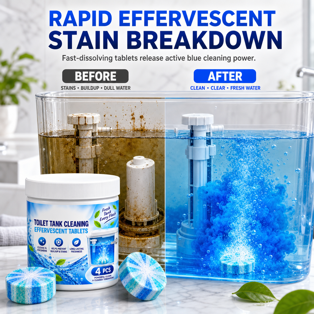 Effervescent Toilet Bowl & Tank Cleaning Tablets