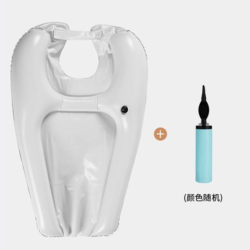 🛁🔥 50% OFF! Portable Inflatable Shampoo Basin – No-Spill Neck Support, Lightweight Leak-Proof PVC, Drain Hose & Plug, Ideal for Bedridden, Pregnancy, Injury & Home Hair Wash ✨