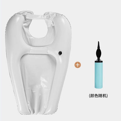 🛁🔥 50% OFF! Portable Inflatable Shampoo Basin – No-Spill Neck Support, Lightweight Leak-Proof PVC, Drain Hose & Plug, Ideal for Bedridden, Pregnancy, Injury & Home Hair Wash ✨