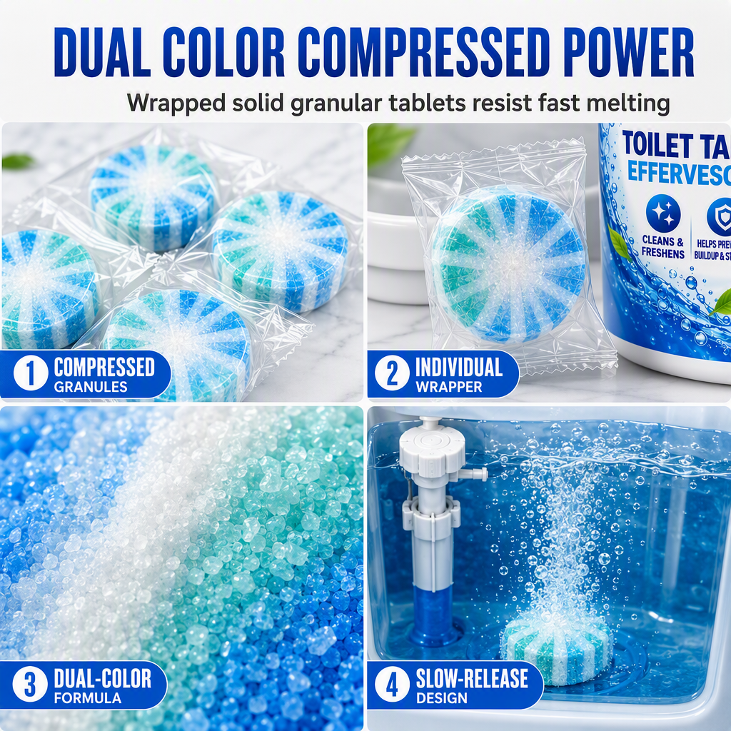 Effervescent Toilet Bowl & Tank Cleaning Tablets