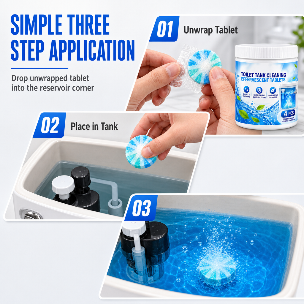 Effervescent Toilet Bowl & Tank Cleaning Tablets