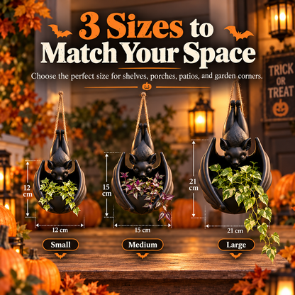 Halloween Bat Hanging Plant Pot