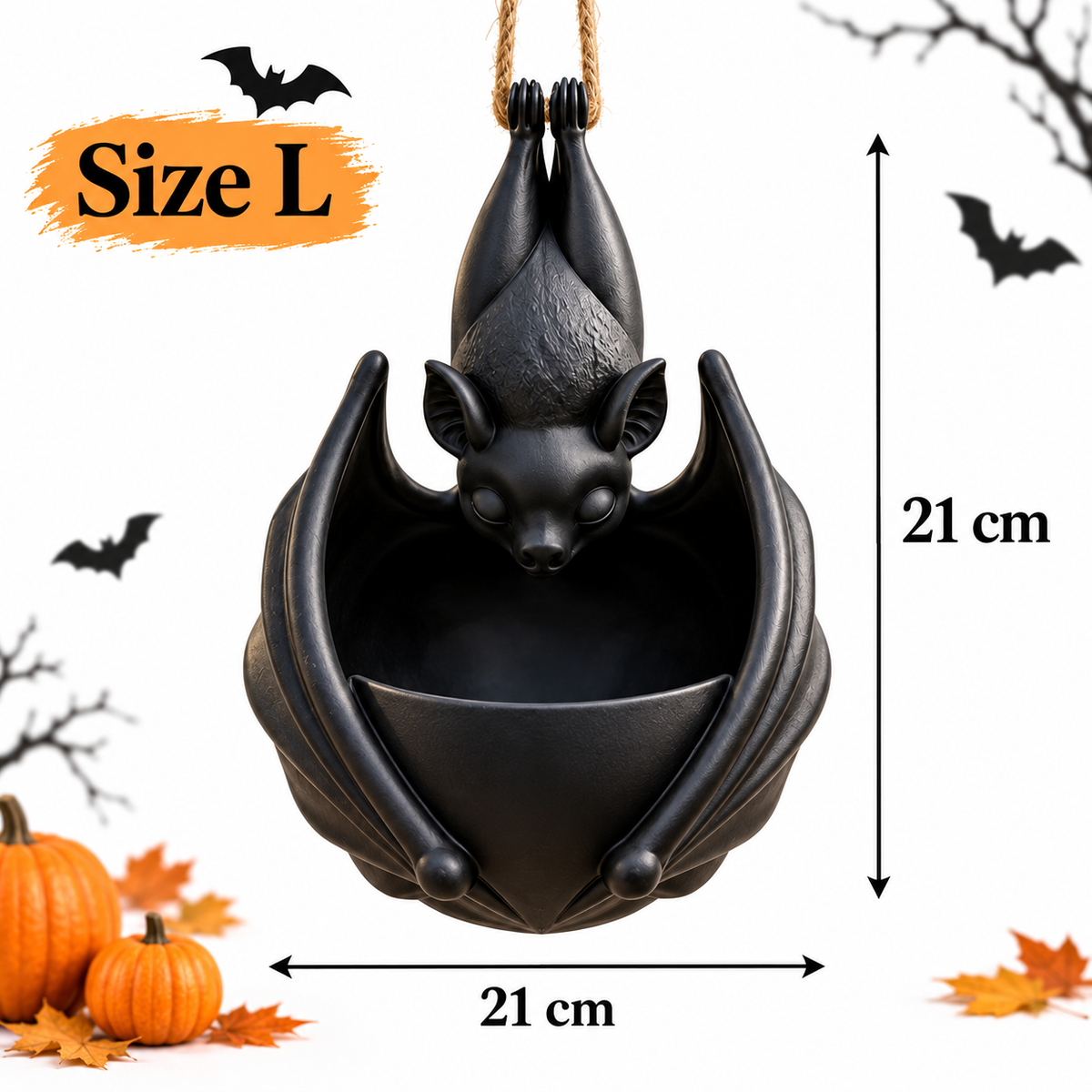 Halloween Bat Hanging Plant Pot