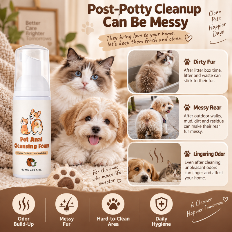 No-Rinse Pet Anal Cleansing Foam