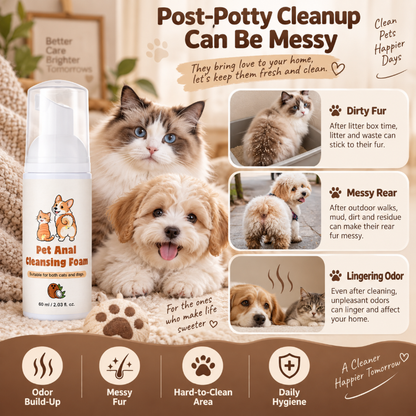 No-Rinse Pet Anal Cleansing Foam