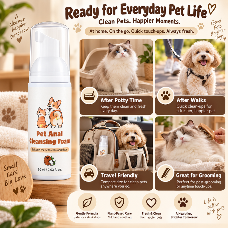 No-Rinse Pet Anal Cleansing Foam
