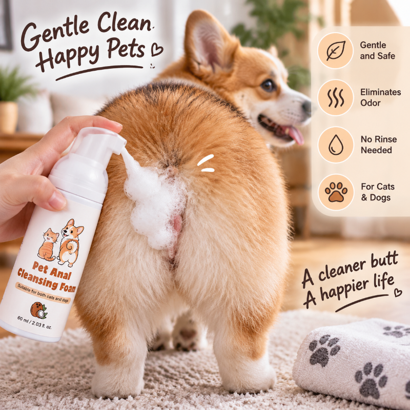 No-Rinse Pet Anal Cleansing Foam