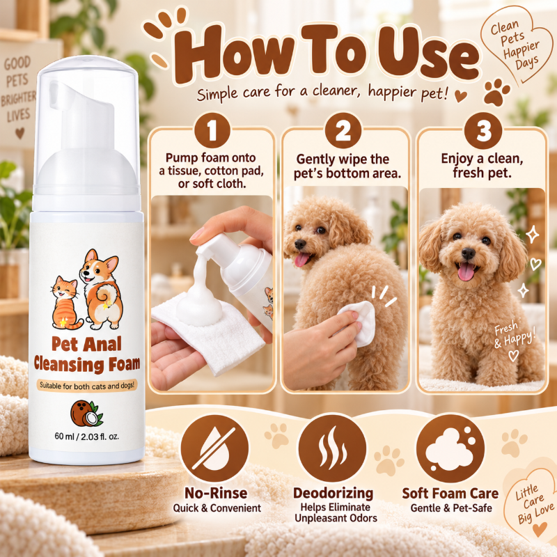 No-Rinse Pet Anal Cleansing Foam