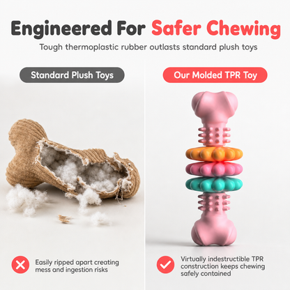 🦴⏰ LIMITED-TIME 50% OFF! 🐶 Durable TPR Dog Chew Bone – Safer Chewing Design, Textured Ridges & Tear-Resistant Build ✨