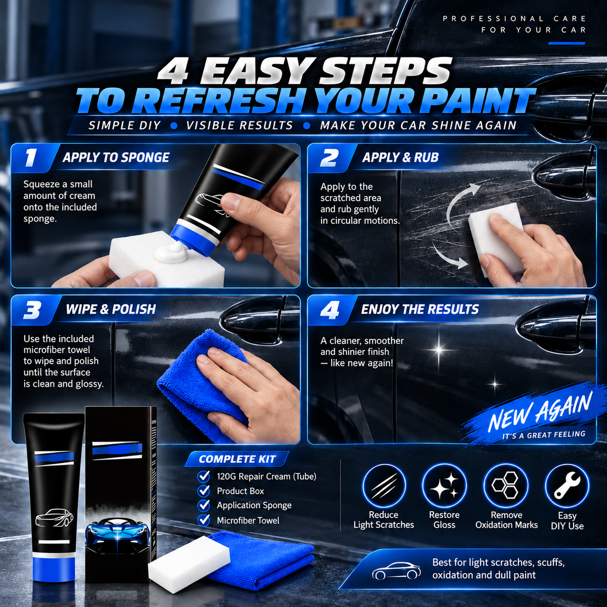 Premium Car Scratch Removal Polish Wax