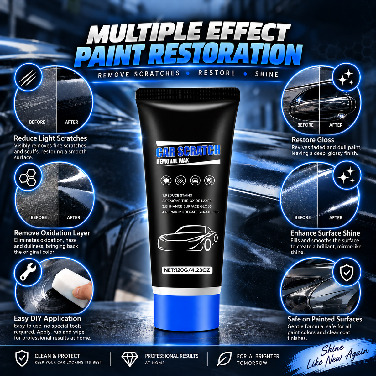 Premium Car Scratch Removal Polish Wax