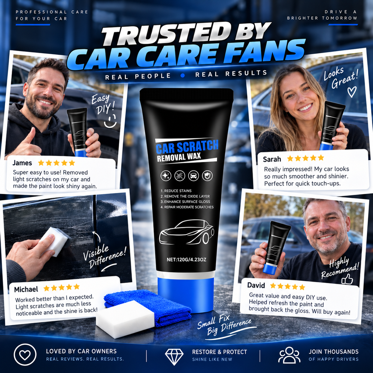 Premium Car Scratch Removal Polish Wax