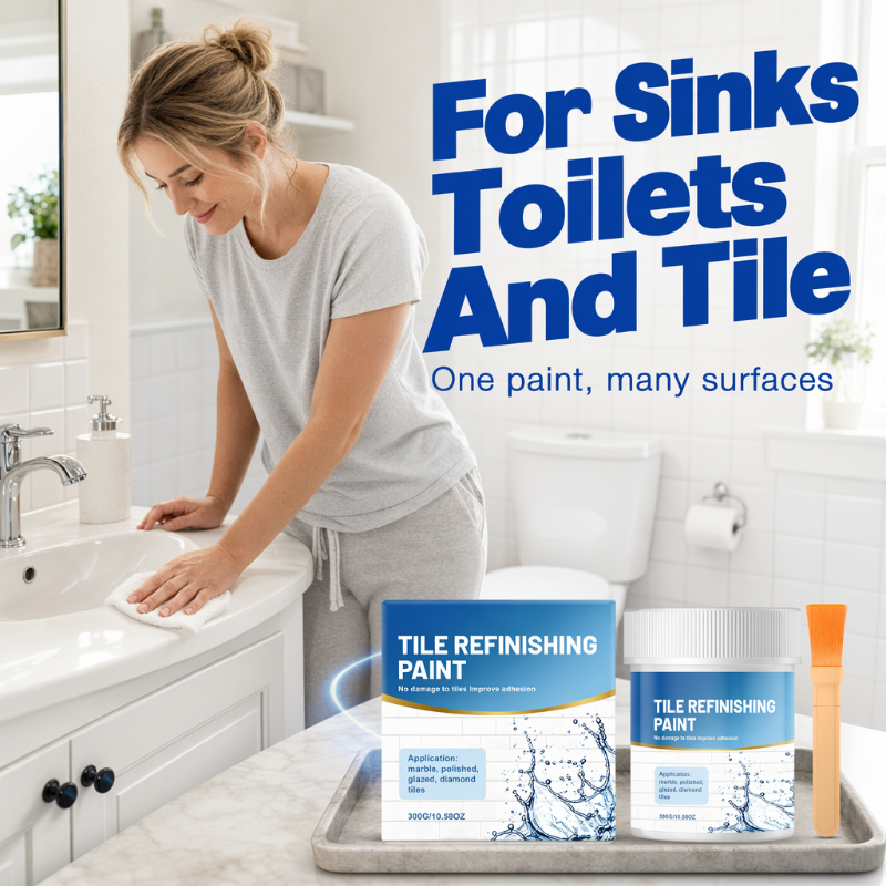 White Tile Refinishing Paint with Brush