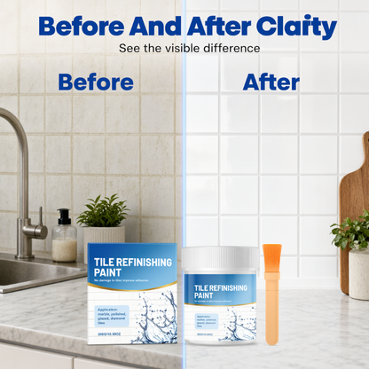 White Tile Refinishing Paint with Brush