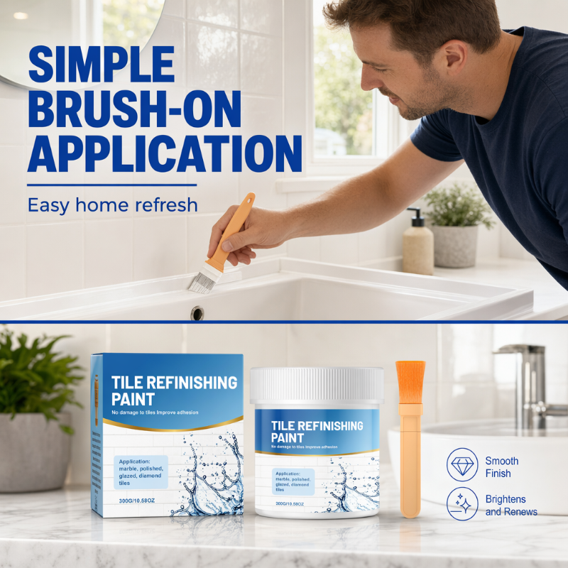 White Tile Refinishing Paint with Brush