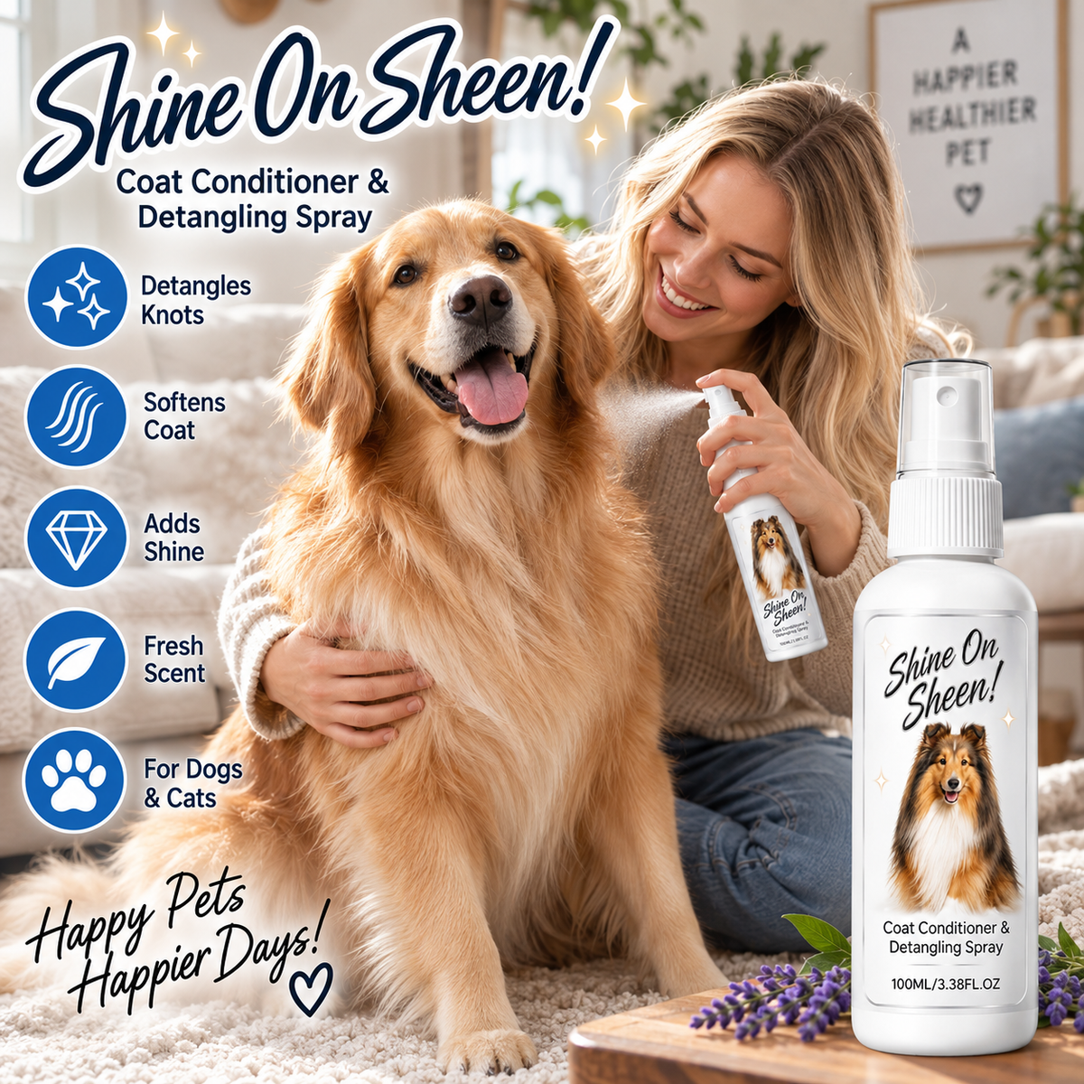🥳HOT SALE🥳💞50K+ SOLD! Loosens knots, softens & shines. Stress-free grooming – grab yours! ✅
