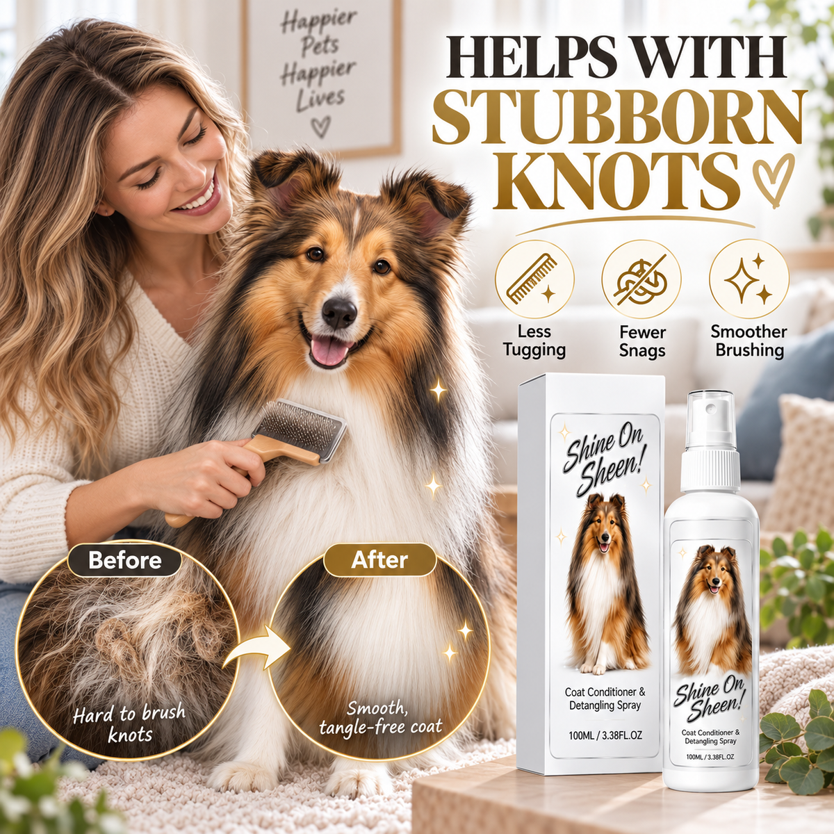 🥳HOT SALE🥳💞50K+ SOLD! Loosens knots, softens & shines. Stress-free grooming – grab yours! ✅