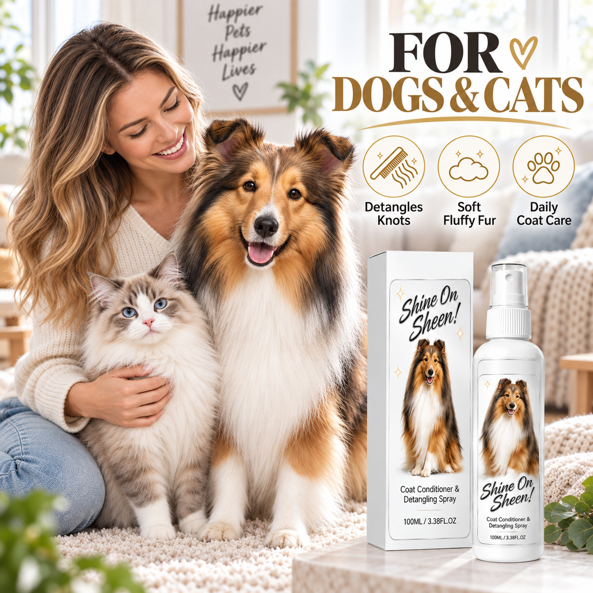 🥳HOT SALE🥳💞50K+ SOLD! Loosens knots, softens & shines. Stress-free grooming – grab yours! ✅